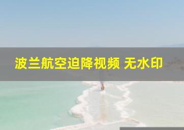 波兰航空迫降视频 无水印